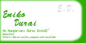 eniko durai business card